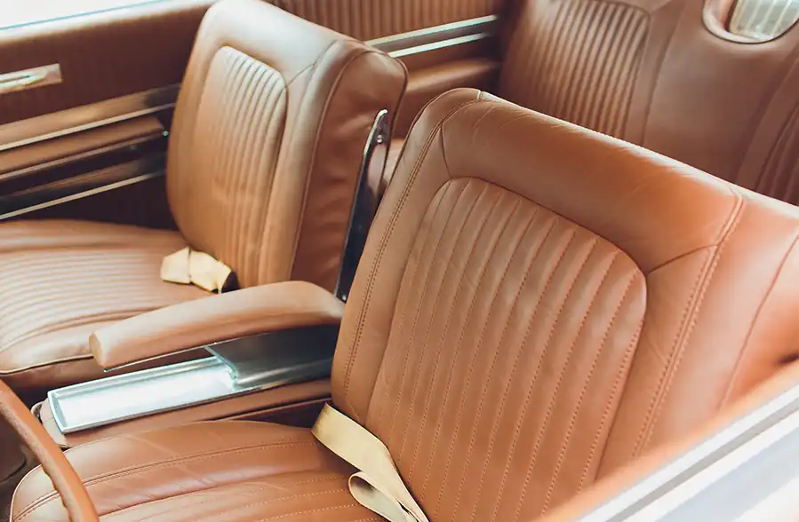 Clean, finished vehicle seats with smooth upholstery and factory-style fit